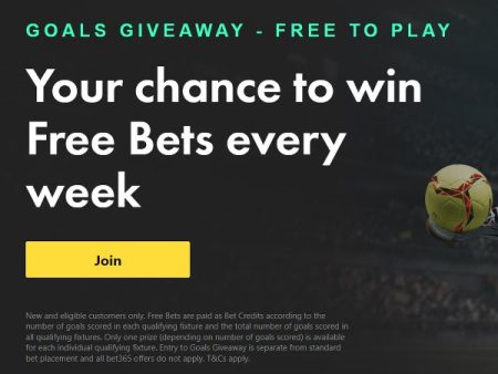 Bet365 Launch the Goals Giveaway Promotion