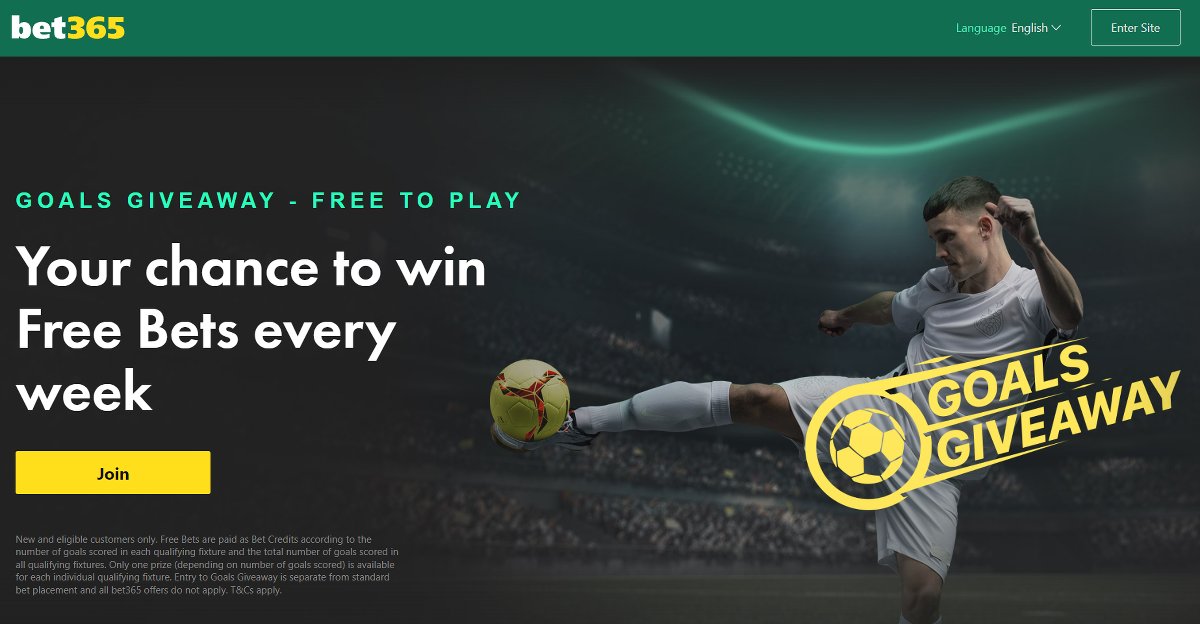 bet365 Goals Giveaway: Free To Play Football Game, Chance To Win Free Bets  Every Week