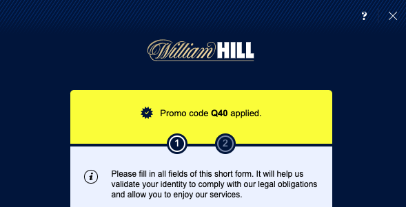 William Hill Promo Code Q40