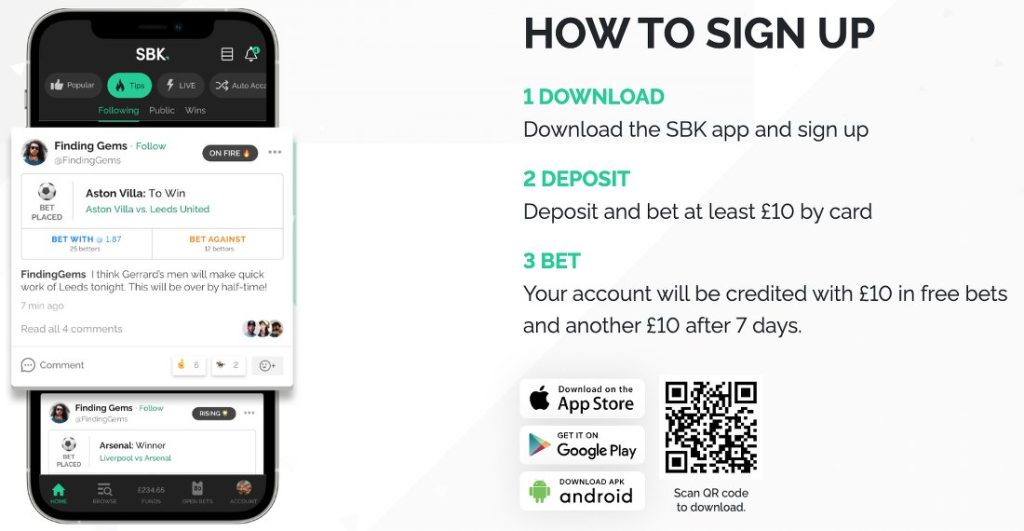 SBK sign up offer code