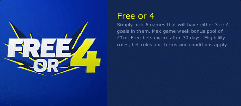 William Hill Free or 4