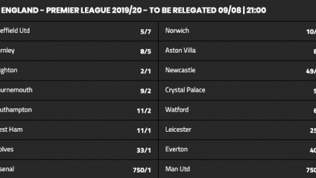 Odds Slashed On Newcastle Relegation For Season 2020