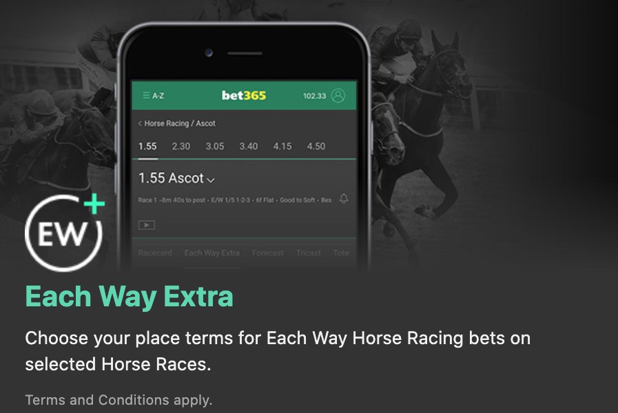 bet365 each way extra