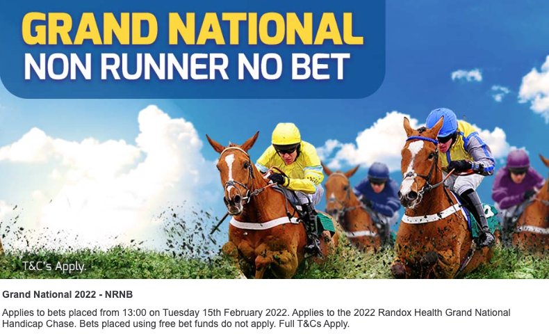 Betfred Grand National 2022 No Runner No Bet